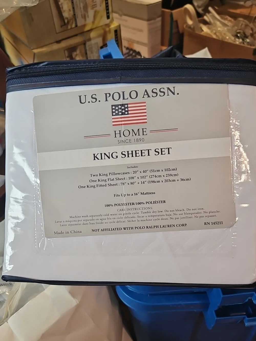 U.S. Polo Assn. Home King Sheet Set - White